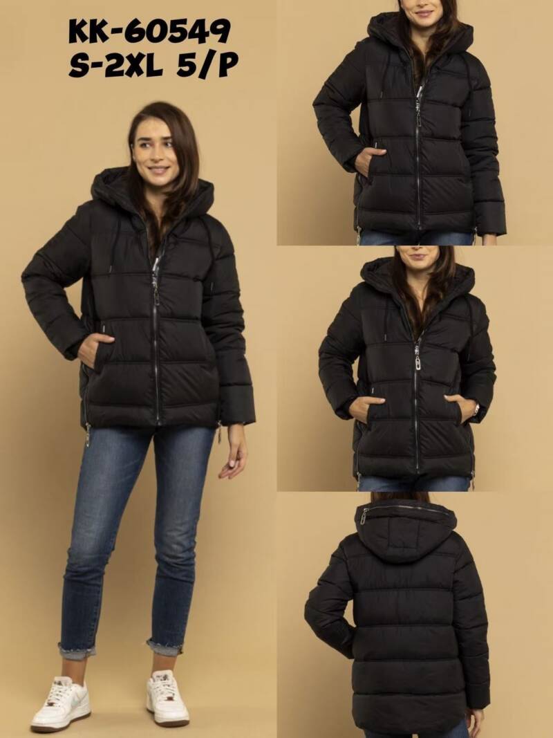 Kurtki damskie zimowe Roz S-2XL, 1 Kolor Paczka 5 szt